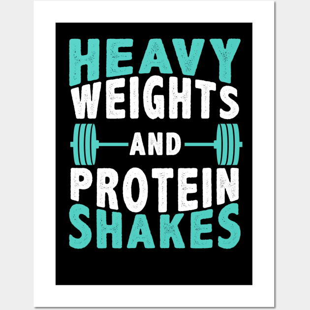 Heavy Weights And Protein Shakes Wall Art by BrickorBrackdesigns